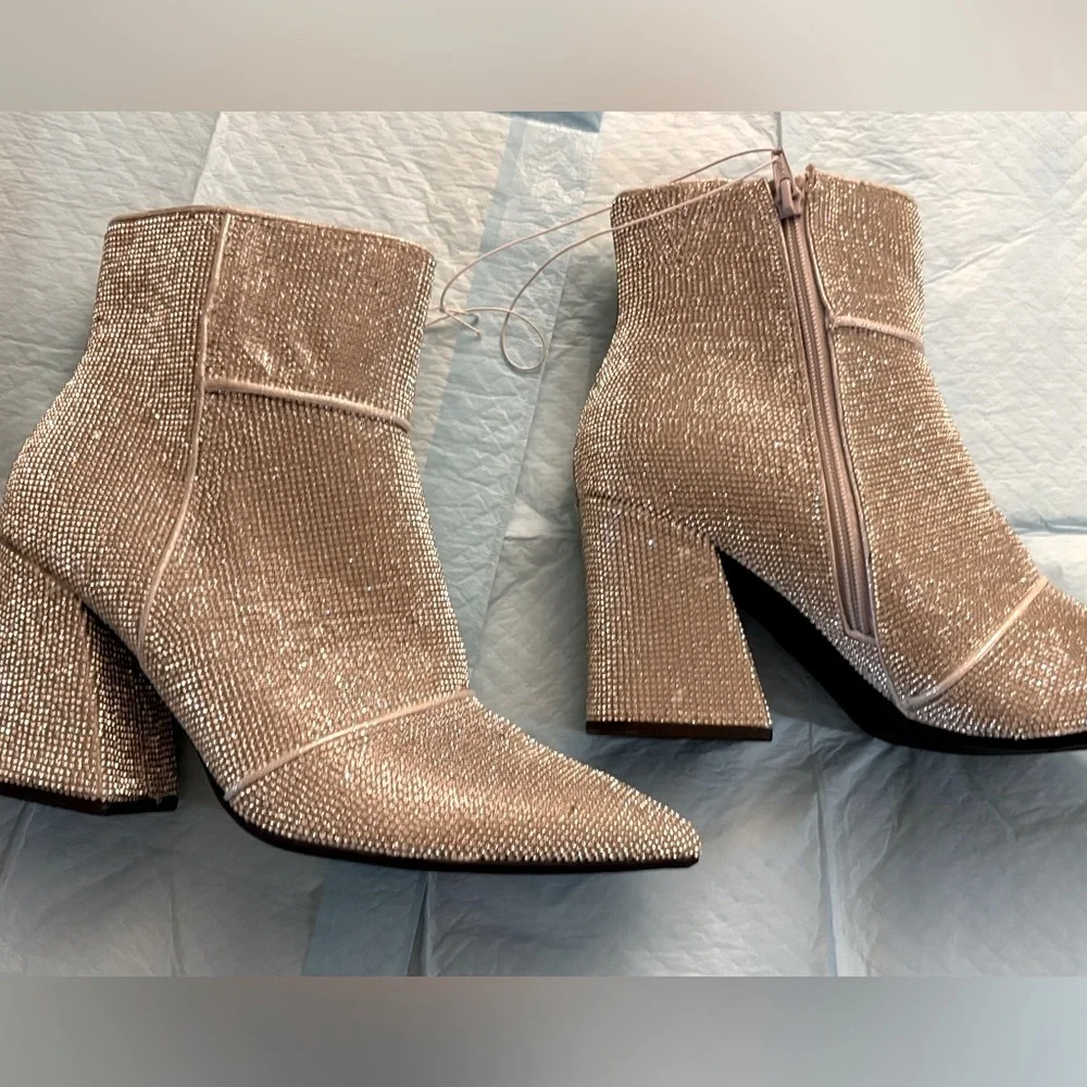 New- Elegant shiny rhinestone Sexy Ankle Boots  2025 Season - Picture 8 of 12